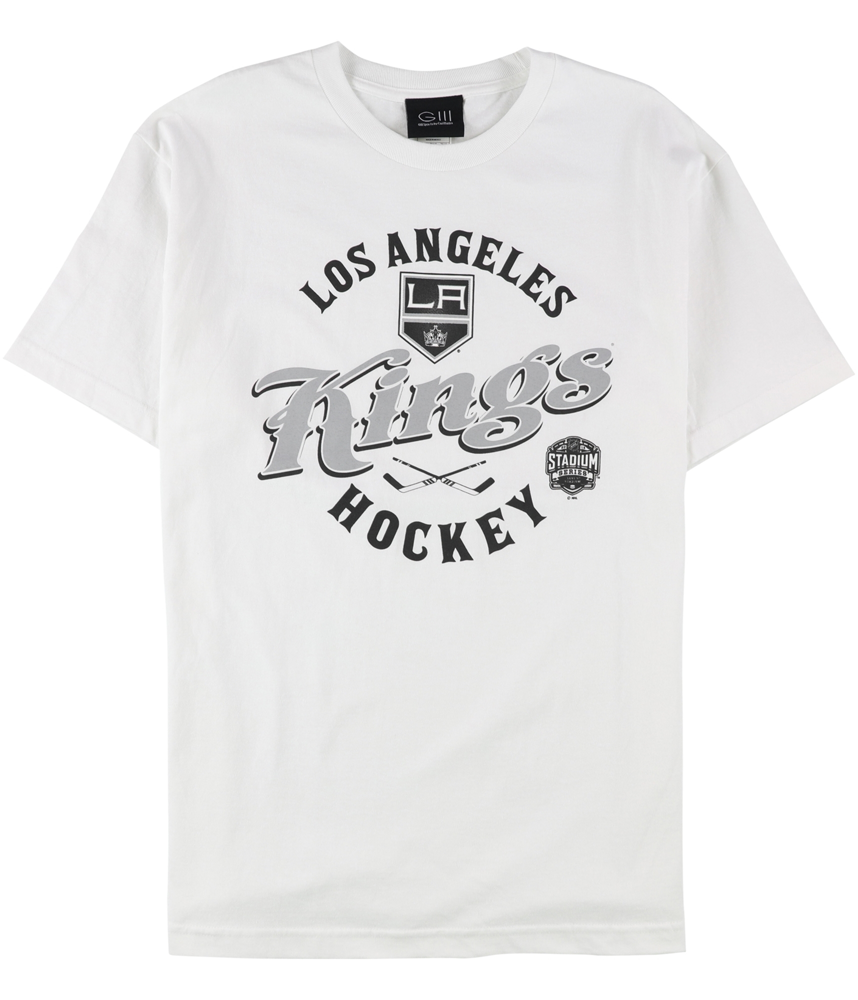 G-III Sports Mens Los Angeles Kings Graphic T-Shirt, white, L