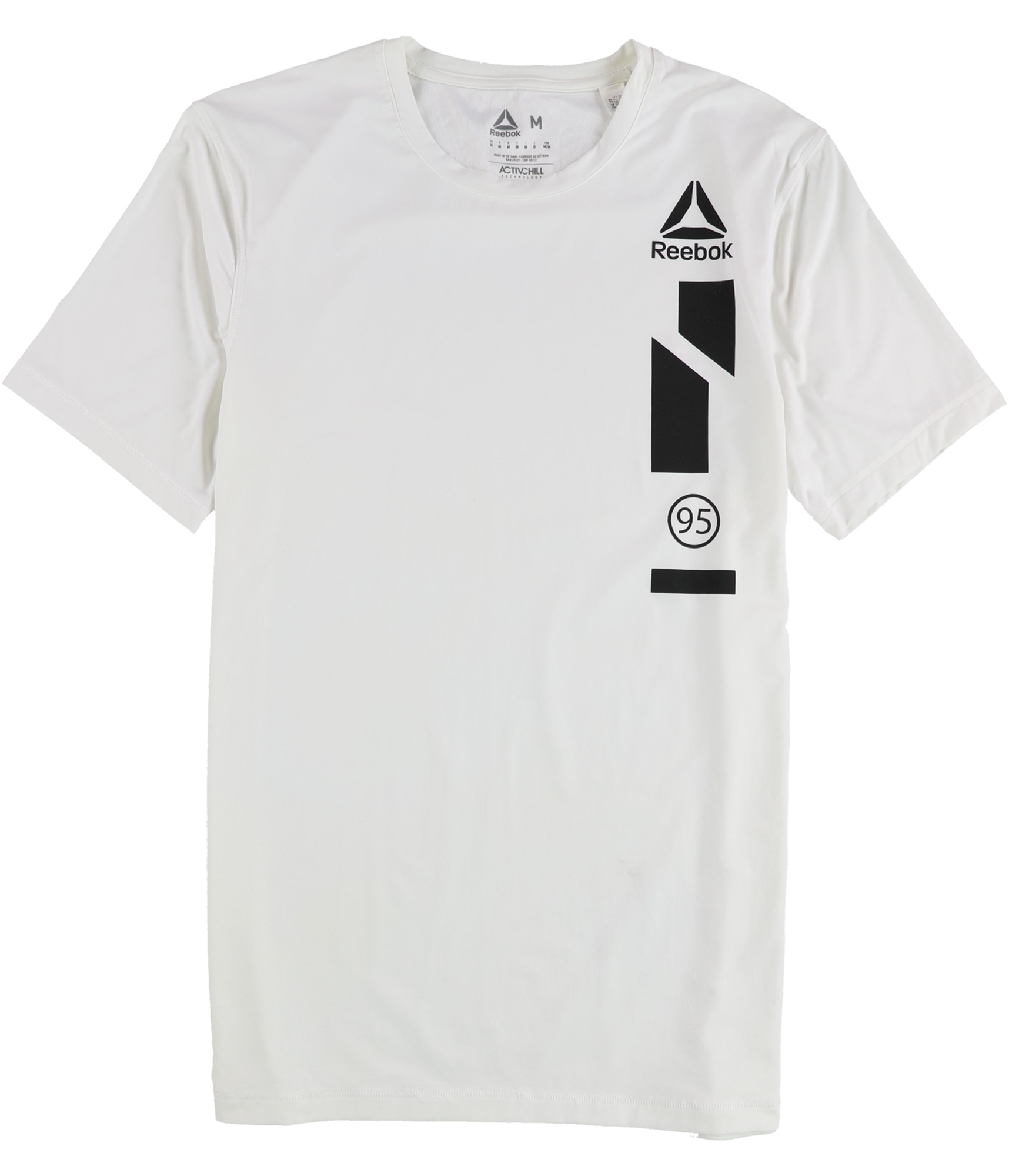Reebok Mens 2 Tone Jersey, whtblk, M