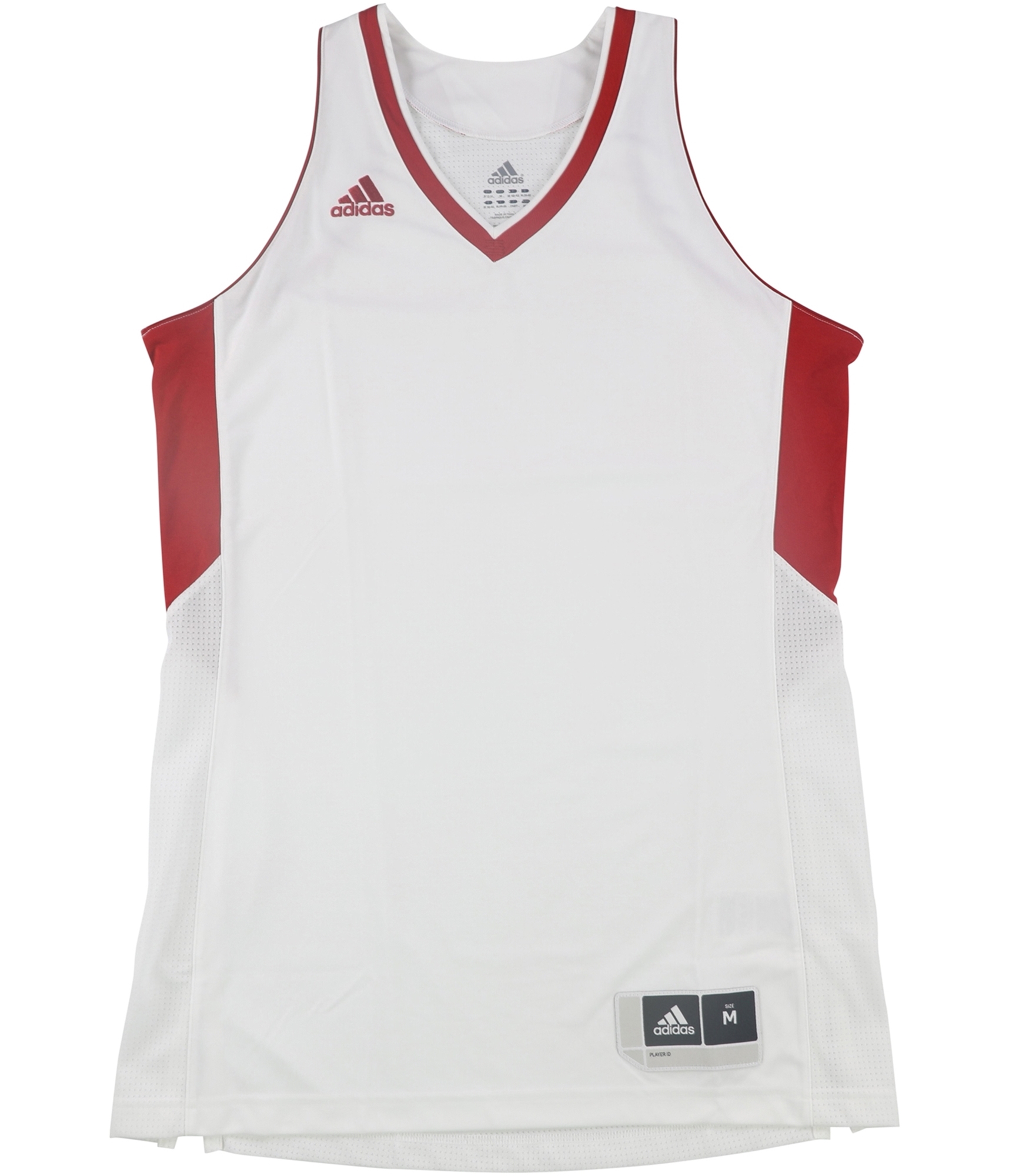 Adidas Mens Blank Two-Tone Jersey, whtred, M