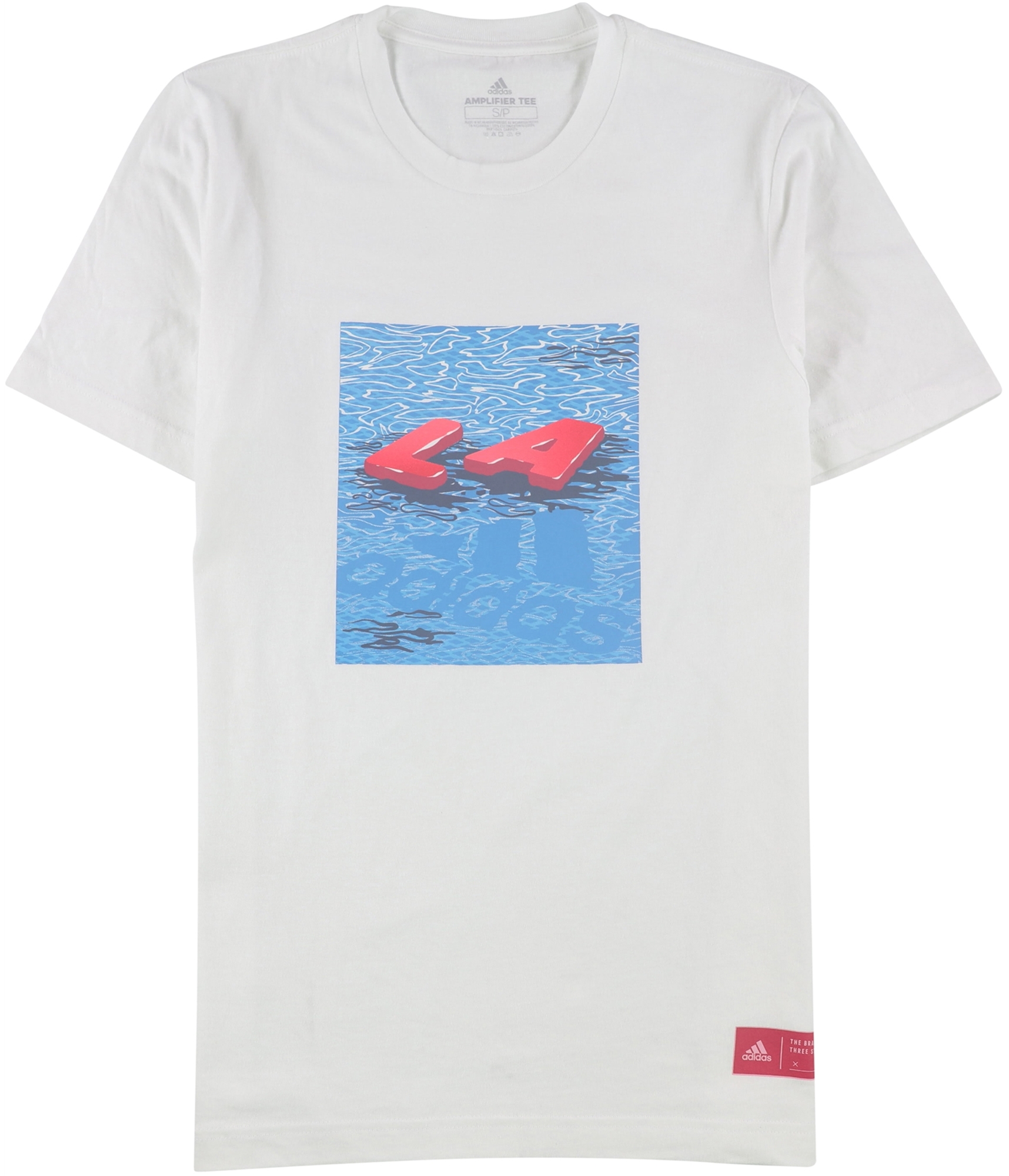 Adidas Mens LAX Pool Time Graphic T-Shirt, white, XL