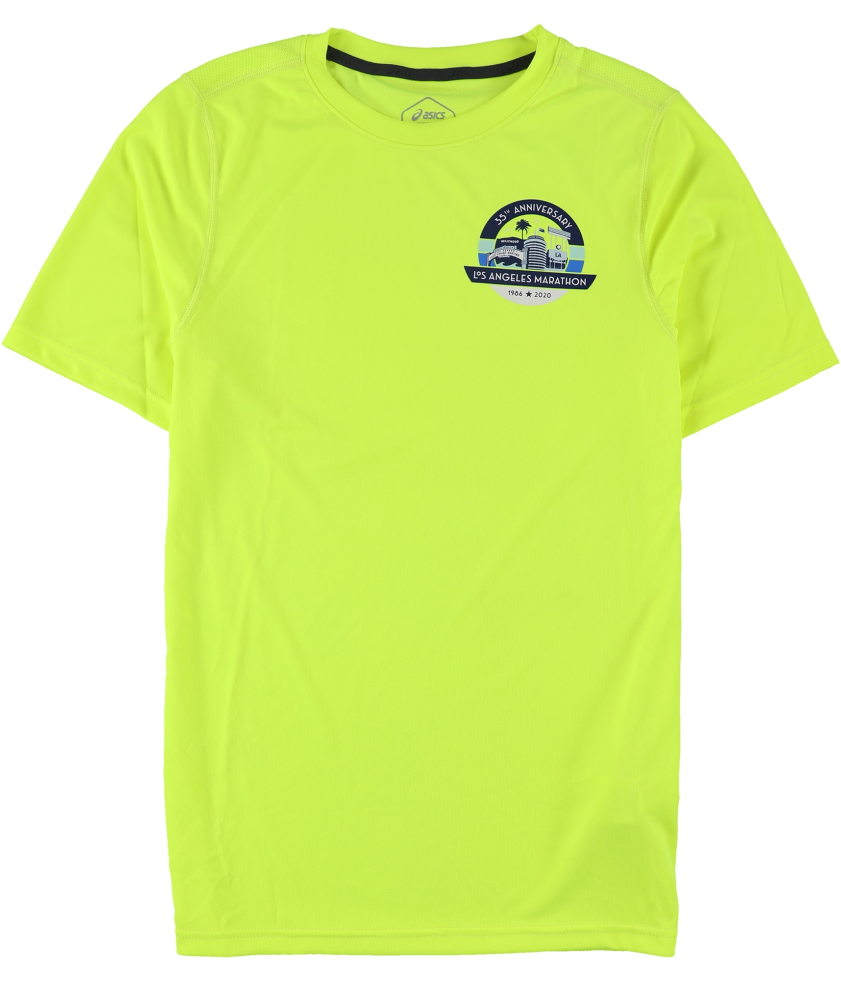 ASICS Mens L.A. Marathon Graphic T-Shirt, neonyellow, XL