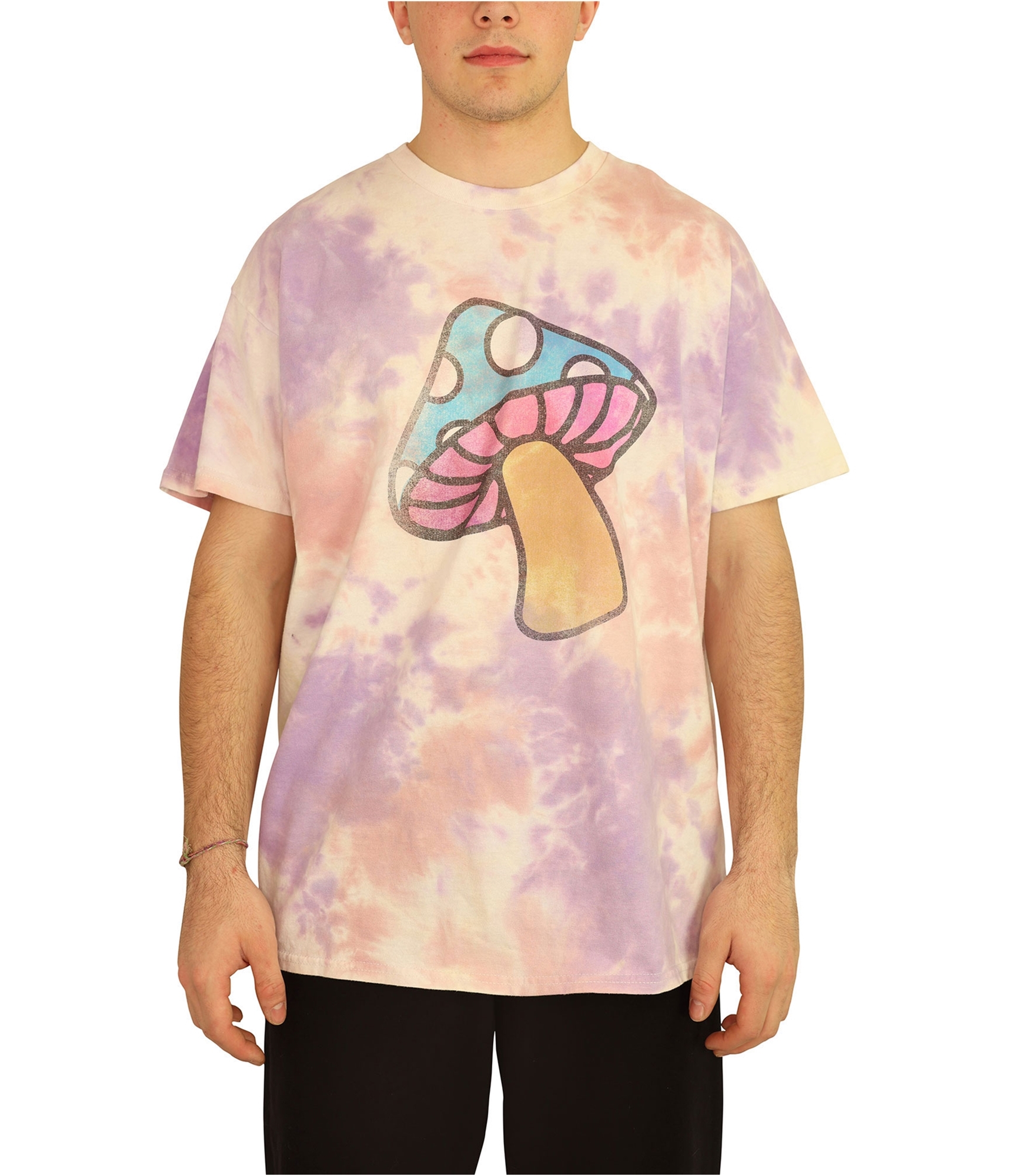 Junk Food Mens Mushroom Graphic T-Shirt, wht1, M