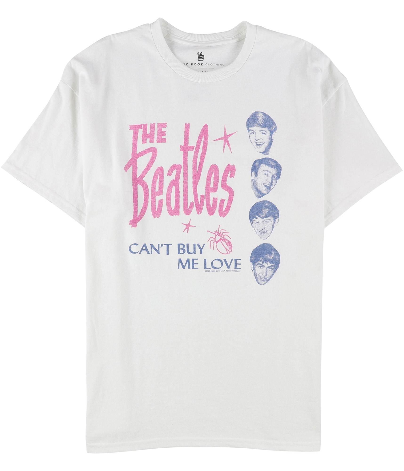 Junk Food Mens The Beatles Graphic T-Shirt, white, S