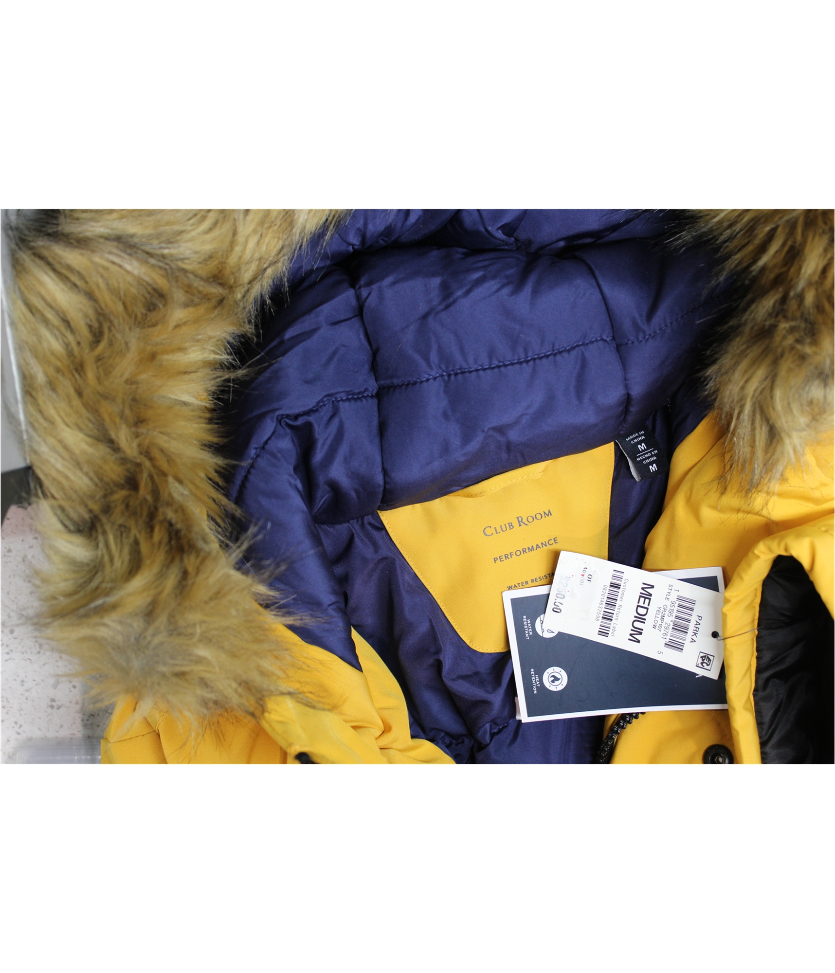 Club Room Mens Faux Fur Jacket Parka Coat - Picture 9 of 9