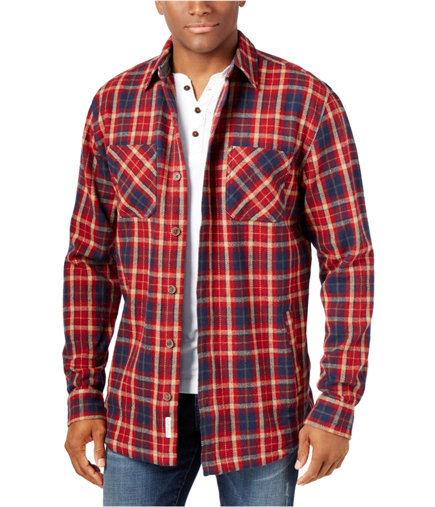 Weatherproof Mens Vintage Twill Plaid Shirt Jacket