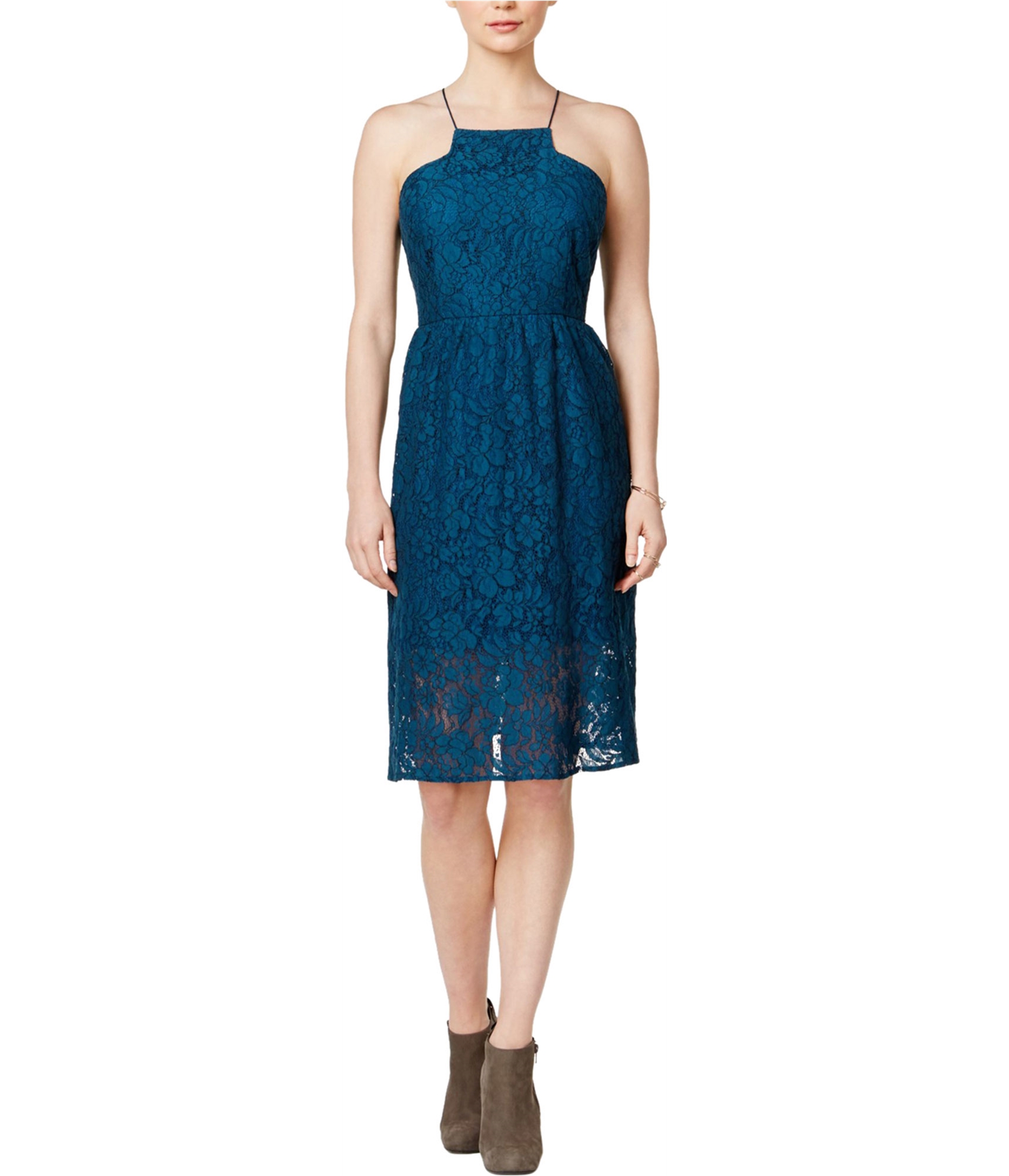 racerback fit and flare dress Kensie Womens Lace Racerback Fit & Flare Dress