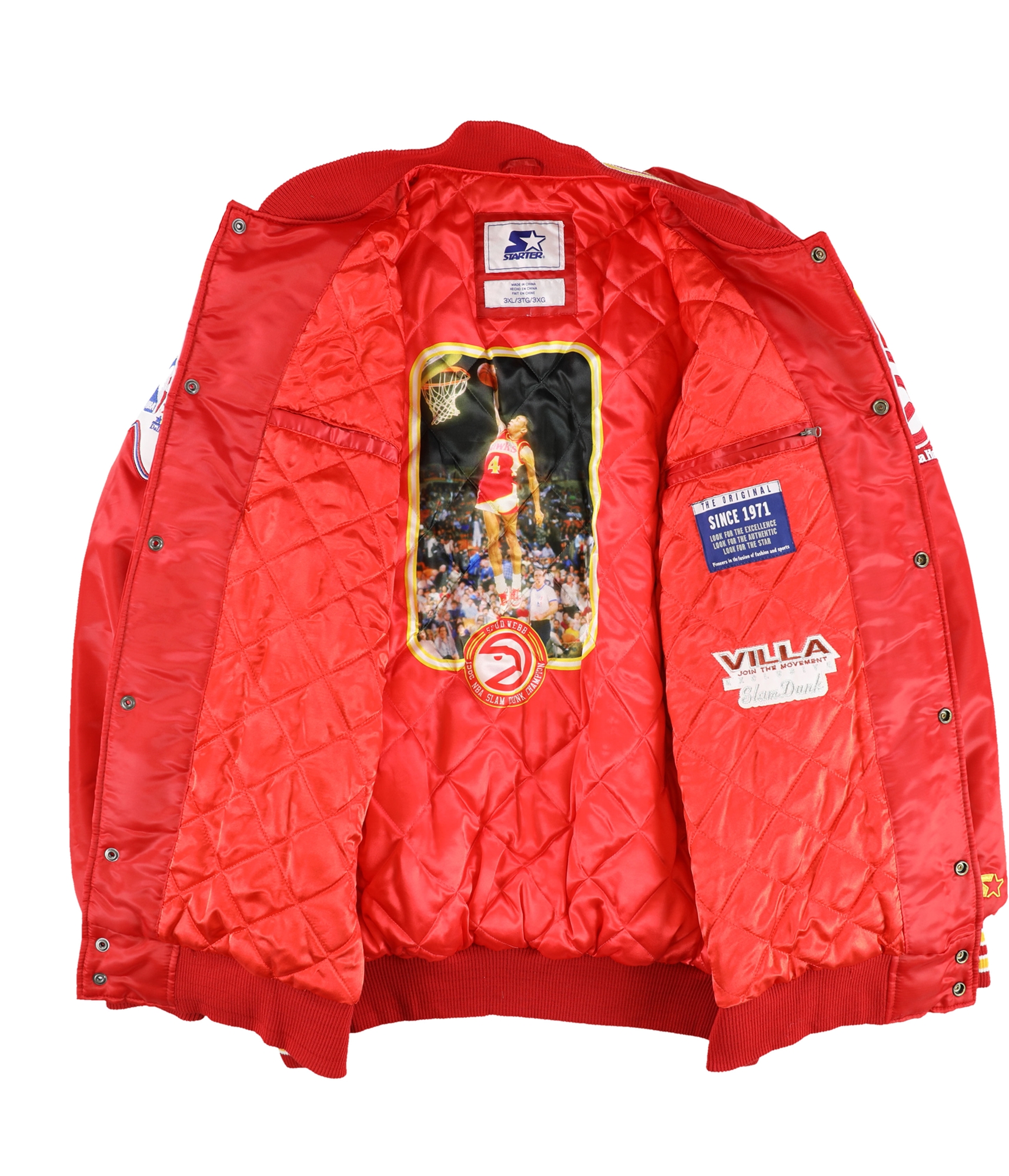 STARTER Mens Atlanta Hawks Varsity Jacket, Red, XXX-Large | eBay