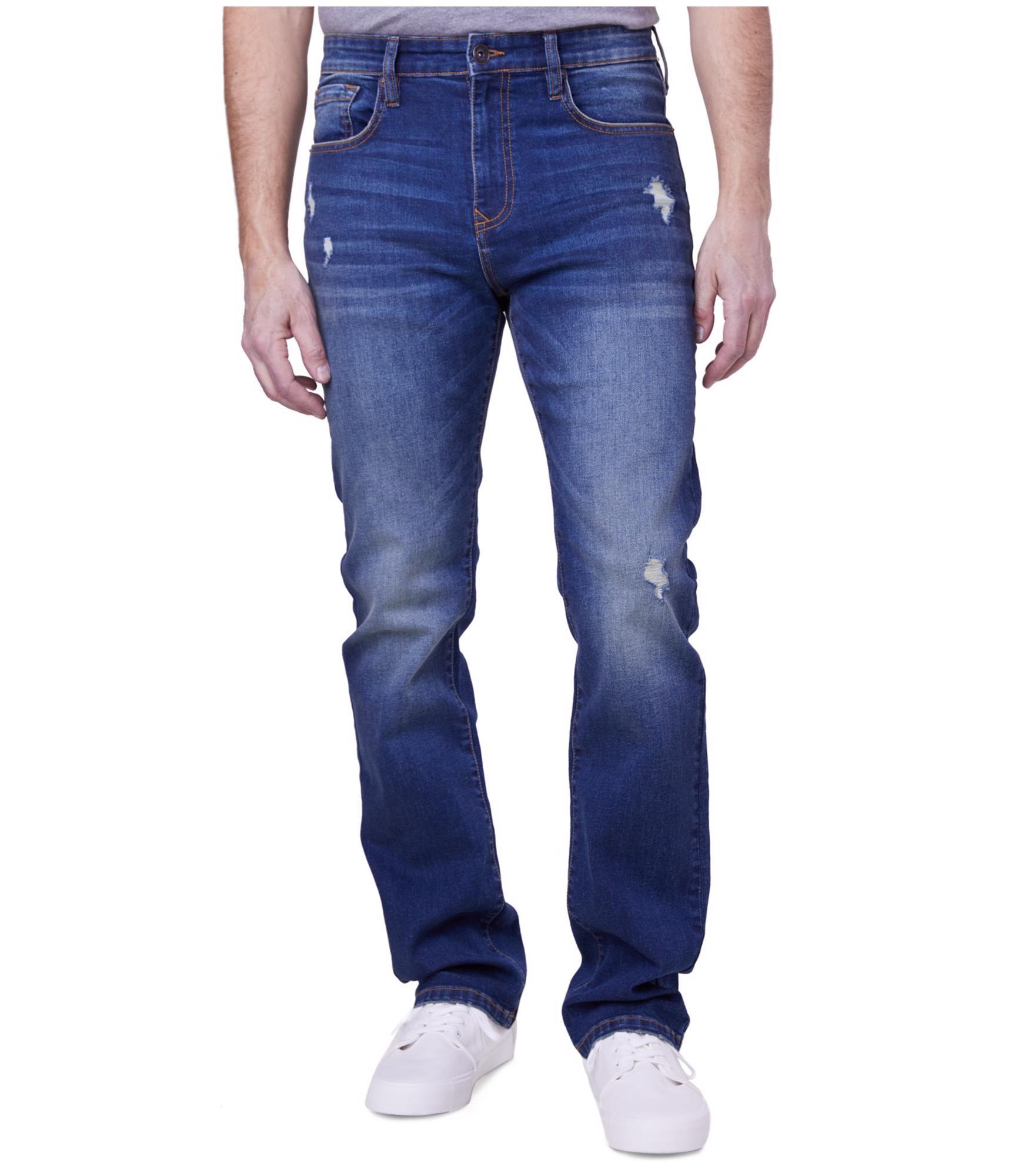 Мужские потертые джинсы с прямыми штанинами LAZER 5490₽