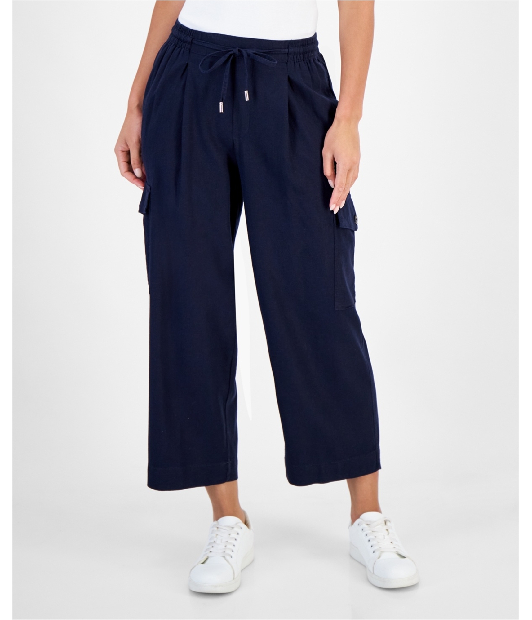 Michael Kors Womens Solid Casual Cargo Pants