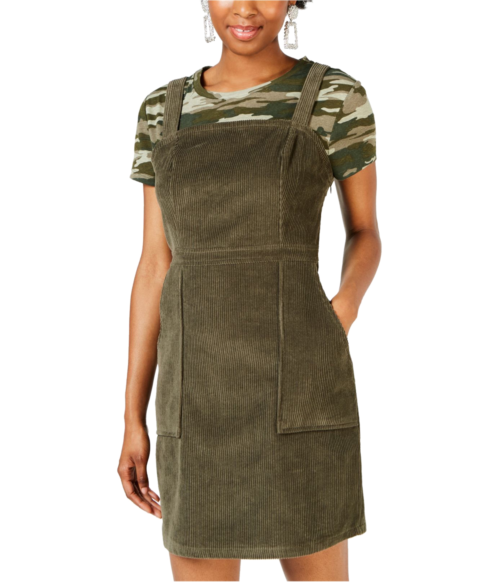 Common Stitch Womens 2-Piece Sheath Dress, green, M