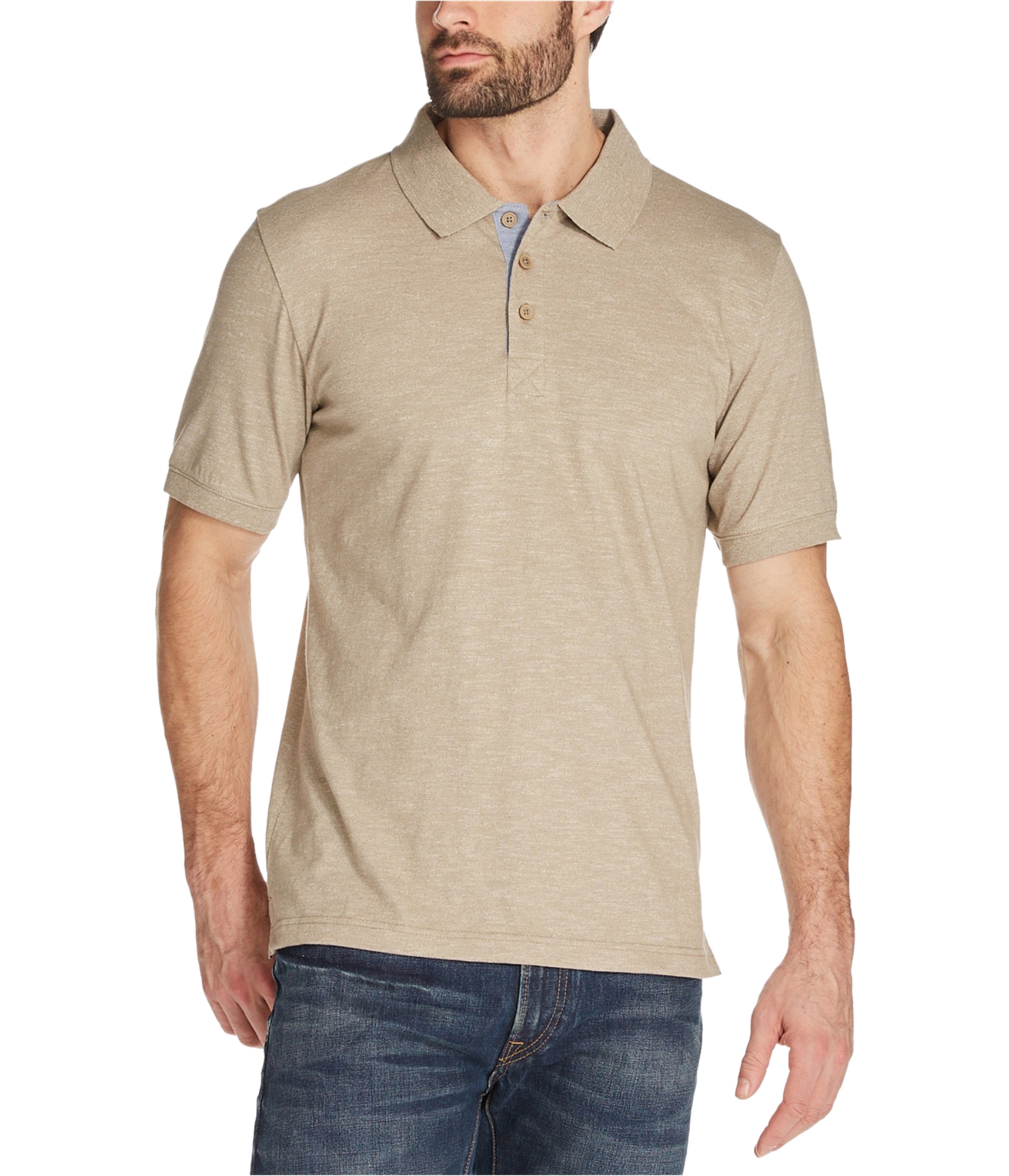 Weatherproof Mens SS Melange Polo Shirt - Picture 3 of 3
