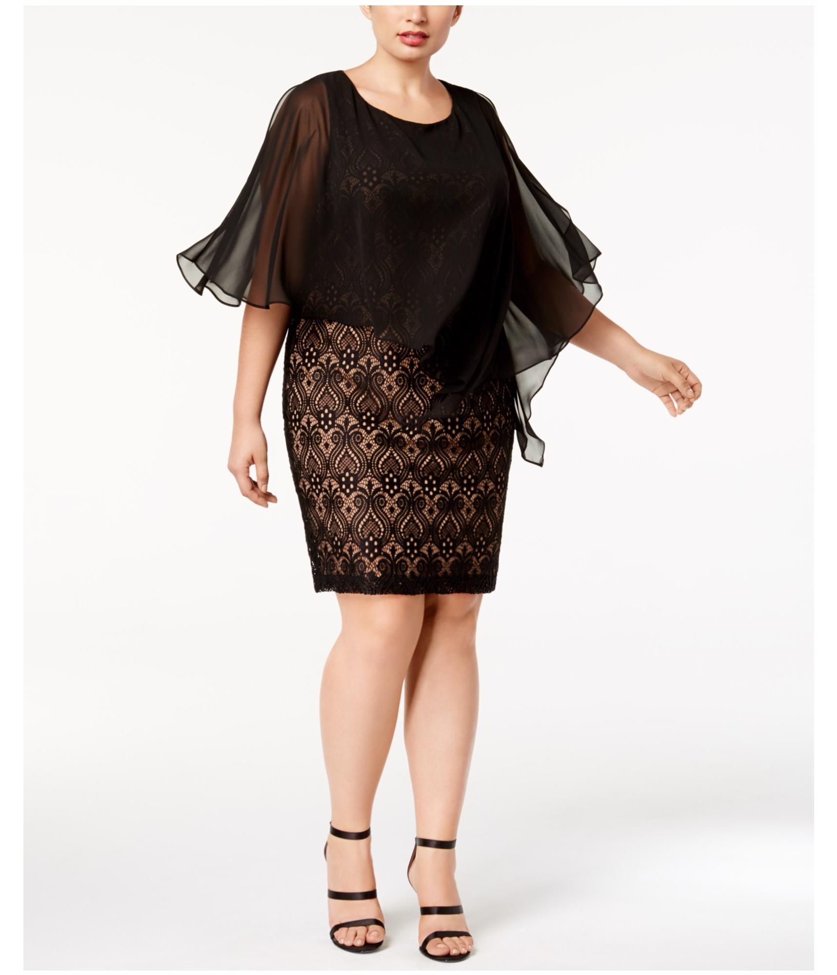 connected apparel lace sheath dress Connected Apparel Womens Lace Sequined Evening Dress Black 4