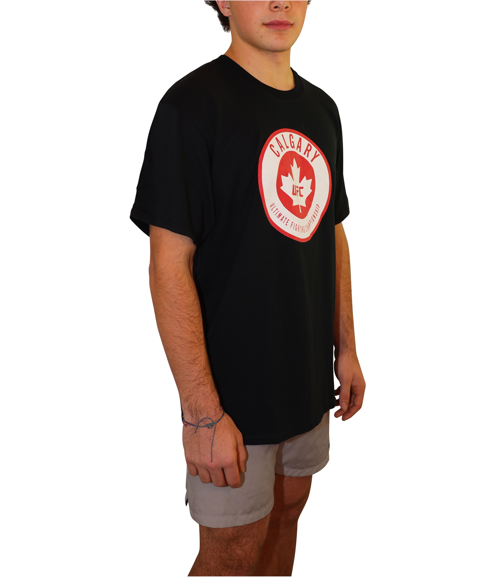 UFC Mens Calgary with Maple Leaf Graphic T-Shirt