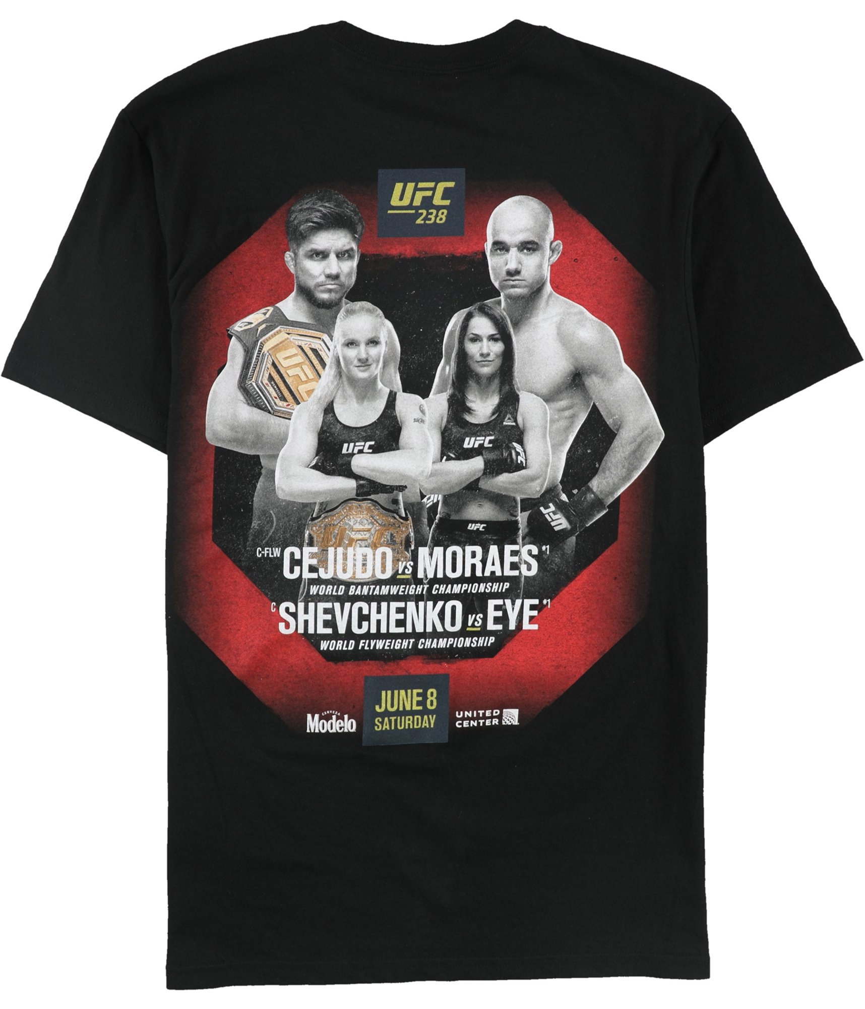 UFC Mens 238 Saturday June 8 Graphic T-Shirt - Photo 2 sur 3