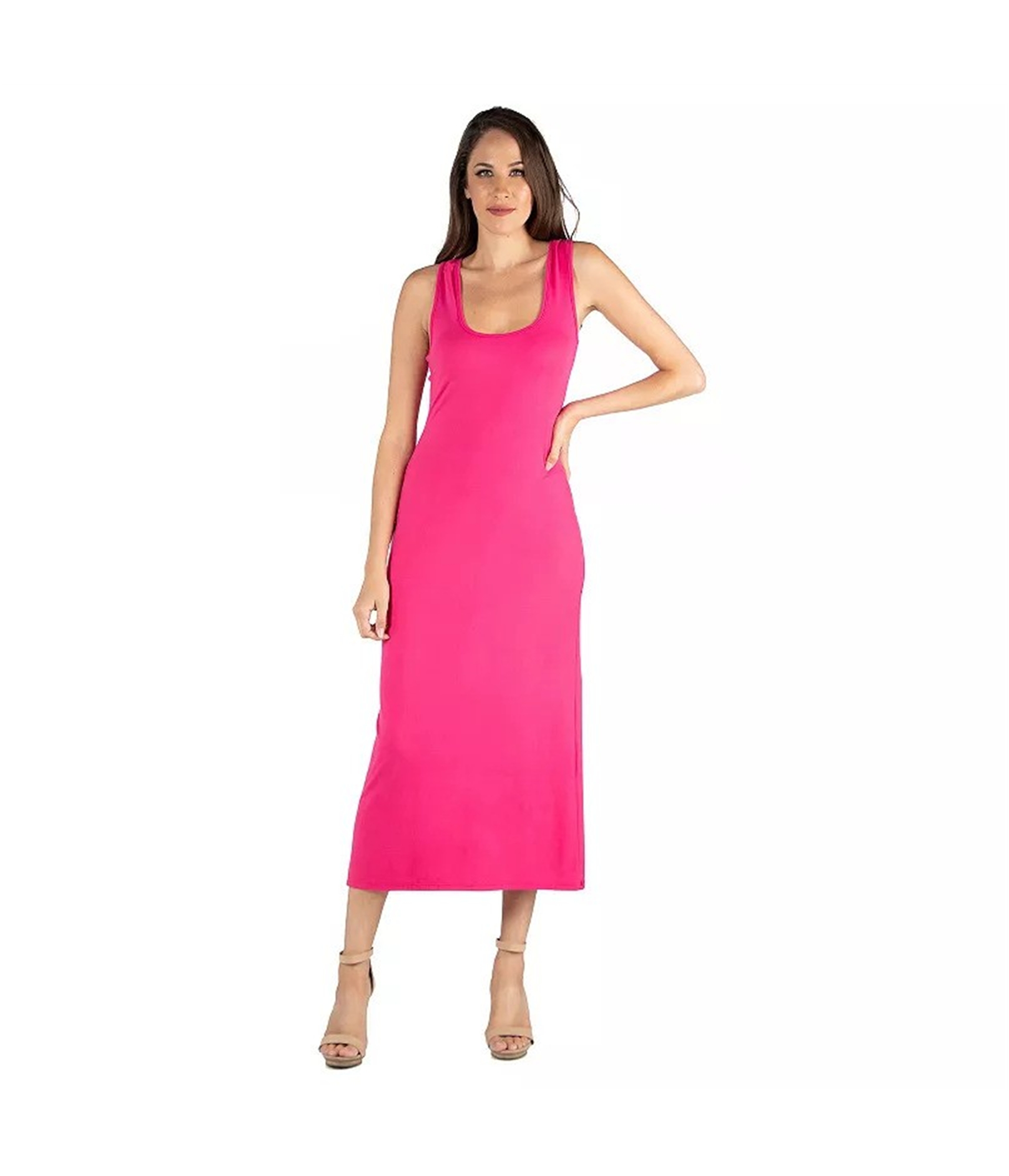 24seven Womens Simple Tank Maxi Dress