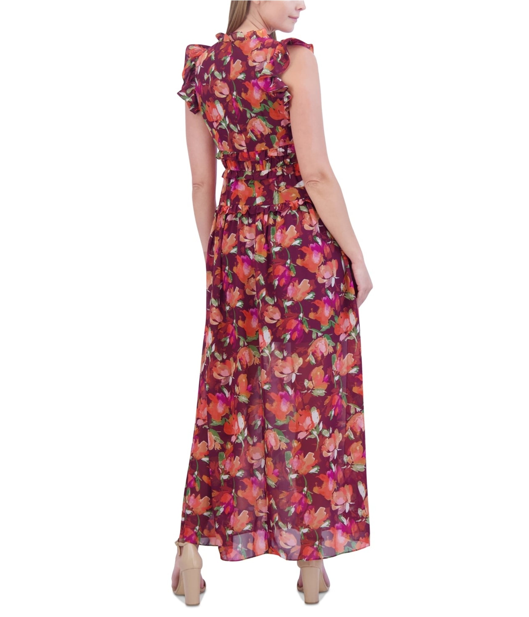 vince camuto chiffon dress Vince Camuto Women's Signature Stretch Crepe Twist Front Bodycon with Chiffon Sleeves