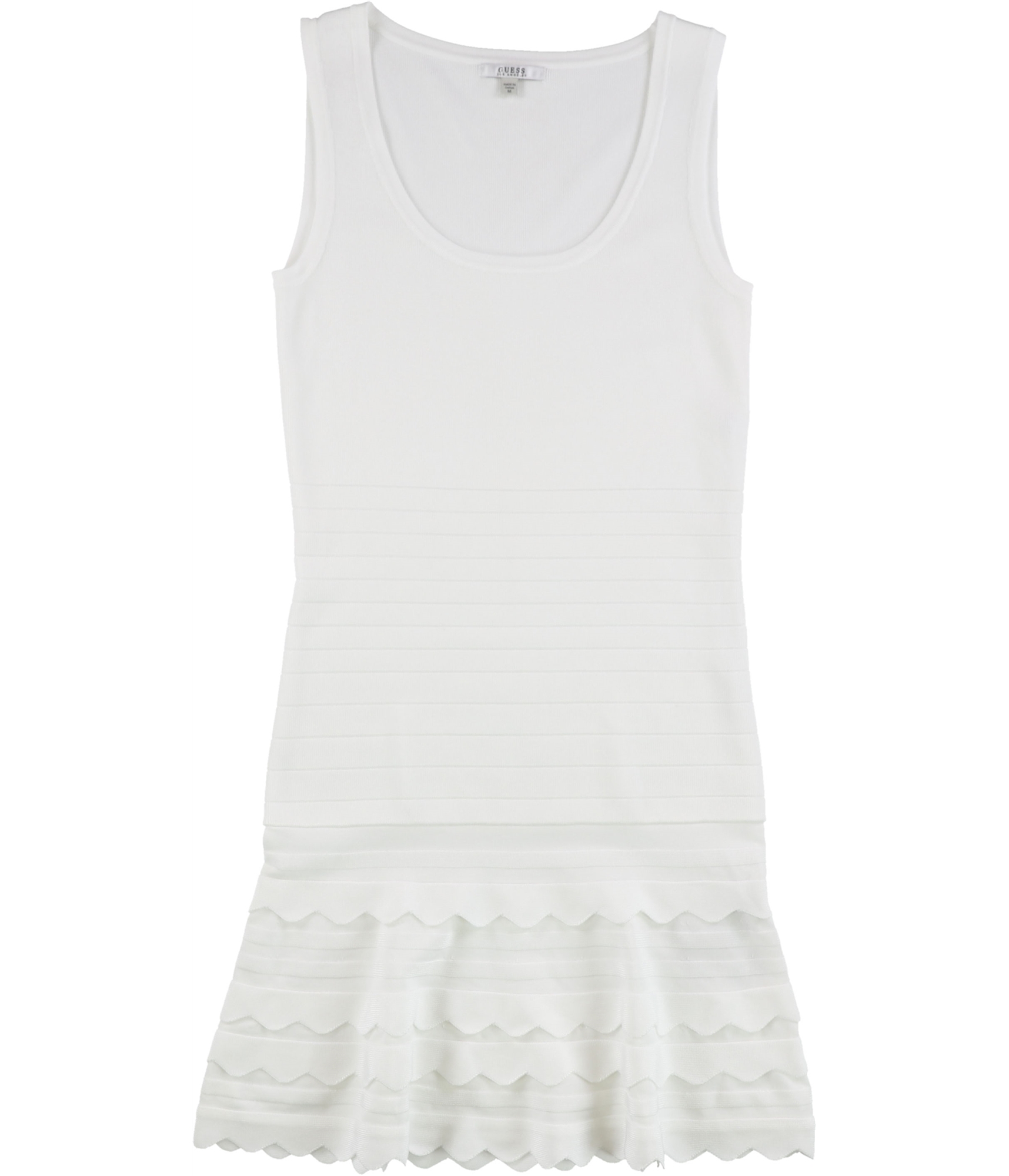 GUESS Womens Antoinette Striped Sweater Dress, white, XS
